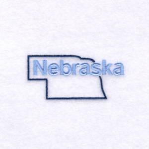 Picture of Nebraska Outline Machine Embroidery Design