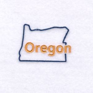 Picture of Oregon Outline Machine Embroidery Design