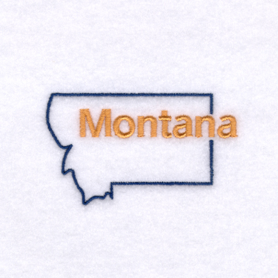 Montana Outline Machine Embroidery Design