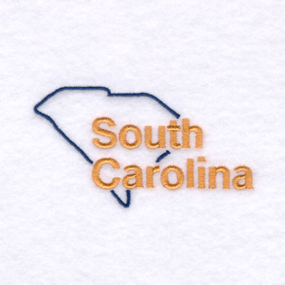 South Carolina Outline Machine Embroidery Design