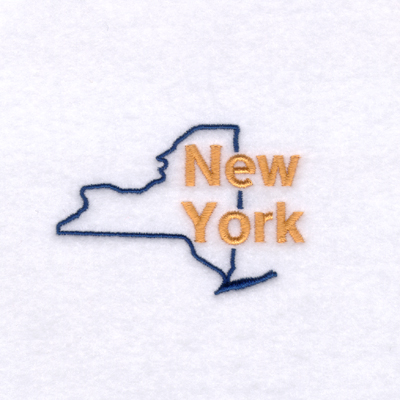 New York Outline Machine Embroidery Design