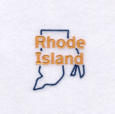 Rhode Island Outline Machine Embroidery Design