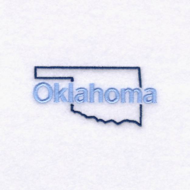 Picture of Oklahoma Outline Machine Embroidery Design