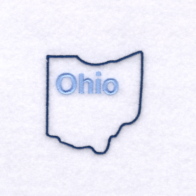 Ohio Outline Machine Embroidery Design