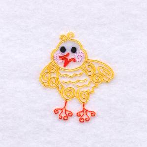 Picture of Chick Swirls Machine Embroidery Design