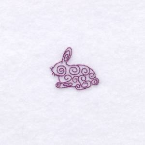 Picture of Lying Bunny Swirl Machine Embroidery Design