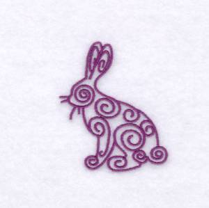 Picture of Sitting Bunny Swirl Machine Embroidery Design