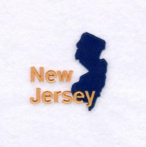 Picture of New Jersey State Machine Embroidery Design