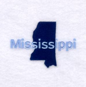 Picture of Mississippi State Machine Embroidery Design