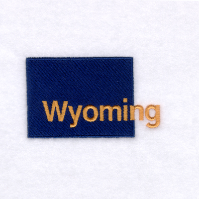 Wyoming State Machine Embroidery Design