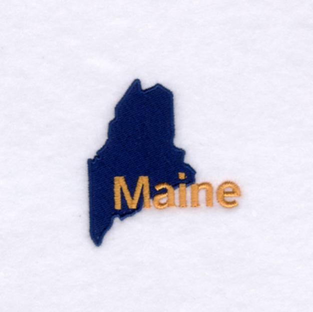 Picture of Maine State Machine Embroidery Design