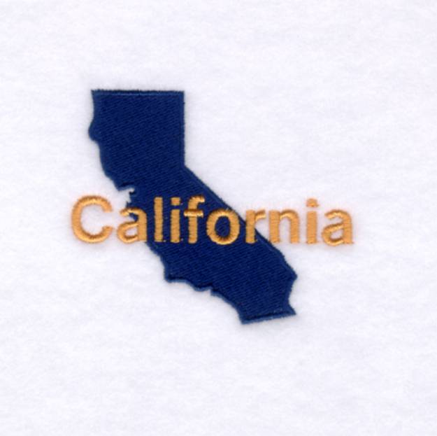 Picture of California State Machine Embroidery Design