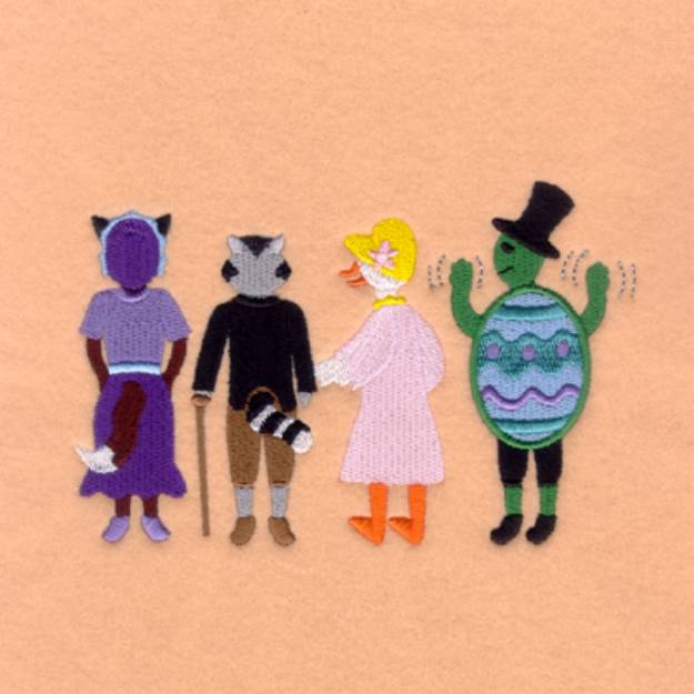 Picture of Easter Parade Bystanders Machine Embroidery Design