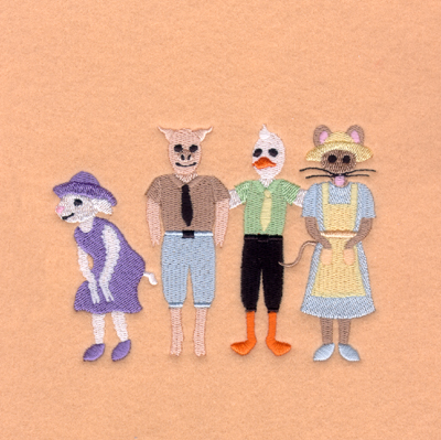 Easter Parade Bystanders Machine Embroidery Design