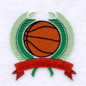 Picture of Basketball Crest Machine Embroidery Design