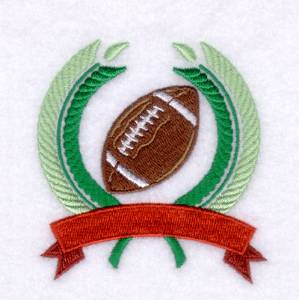 Picture of Football Crest Machine Embroidery Design