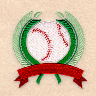 Baseball Crest Machine Embroidery Design