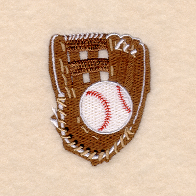 Baseball Mitt Machine Embroidery Design