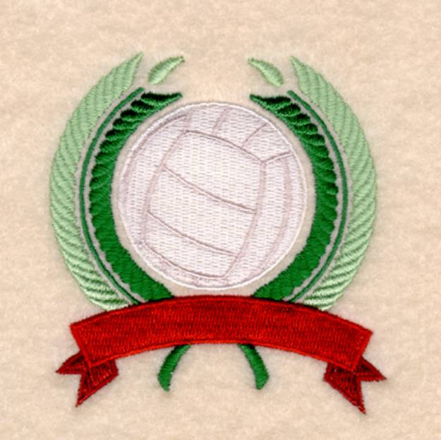 Picture of Volleyball Crest Machine Embroidery Design