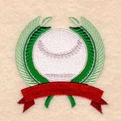 Softball Crest Machine Embroidery Design