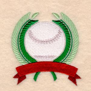 Picture of Softball Crest Machine Embroidery Design