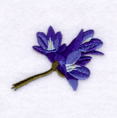 Blue Lilac Machine Embroidery Design