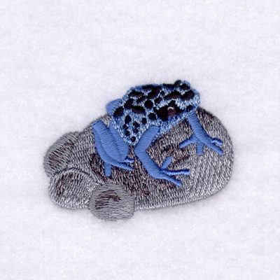 Blue Poison Arrow Frog Machine Embroidery Design