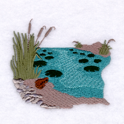 Frog Pond Machine Embroidery Design