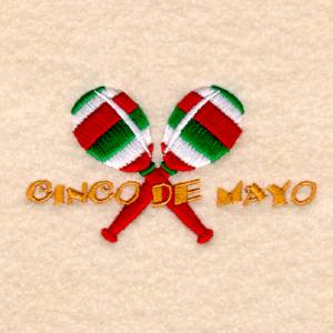 Picture of Cinco de Mayo Maracas Machine Embroidery Design