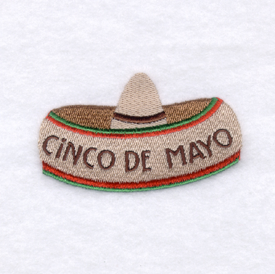 Cinco de Mayo Sombrero Machine Embroidery Design
