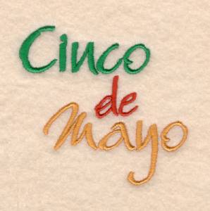 Picture of Cinco de Mayo Text Machine Embroidery Design