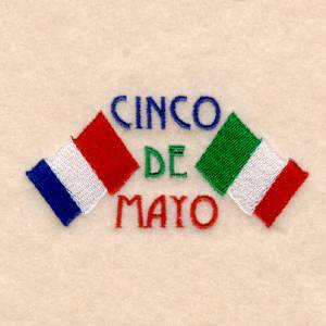 Picture of Cinco de Mayo Flags Machine Embroidery Design