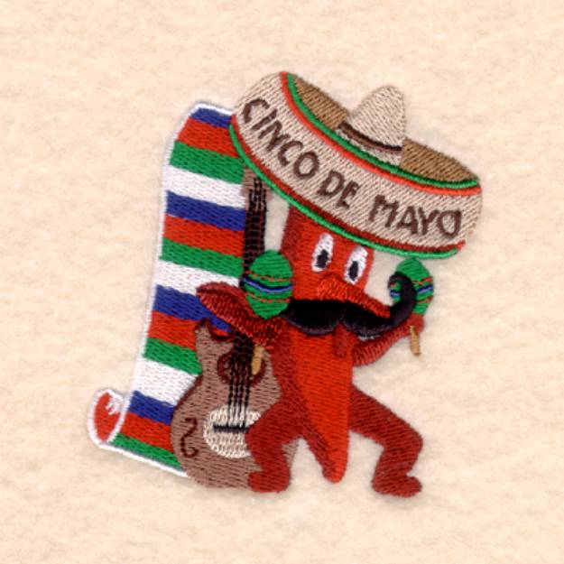 Picture of Cinco de Mayo Pepper Machine Embroidery Design