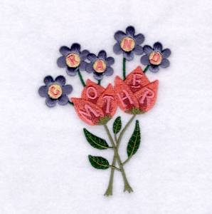 Picture of Grandmother Flowers Machine Embroidery Design