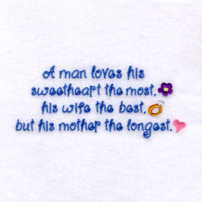 Mothers Longest Love Machine Embroidery Design
