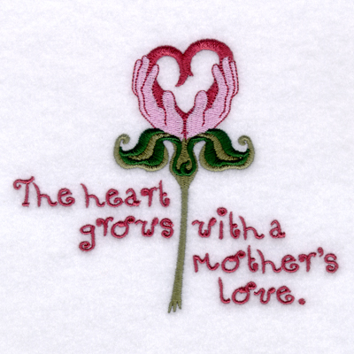 Growing Heart Machine Embroidery Design
