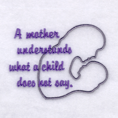 Mother & Child Machine Embroidery Design