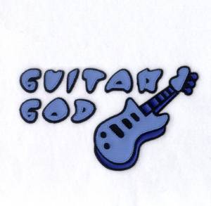 Picture of Guitar God - Applique Machine Embroidery Design