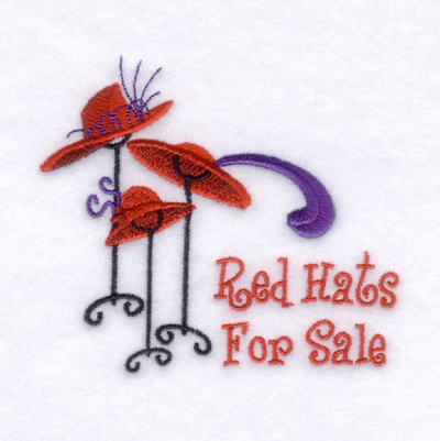 Red Hats for Sale Machine Embroidery Design