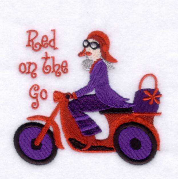 Picture of Red Hat on the Go Machine Embroidery Design