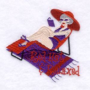 Picture of Red Hat & Relaxed Machine Embroidery Design