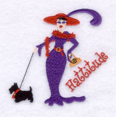 Red Hattitude Machine Embroidery Design