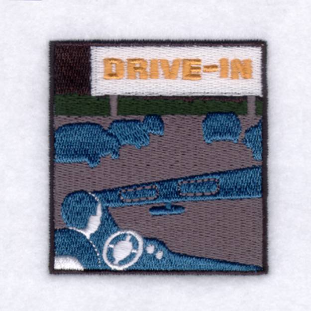 Picture of Movie Drive-In Machine Embroidery Design