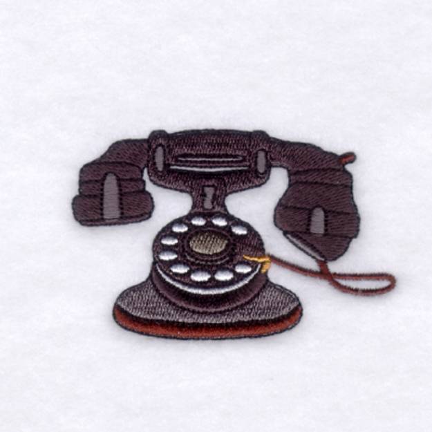 Picture of Rotary Phone Machine Embroidery Design