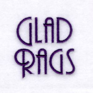 Picture of "Glad Rags" Text Machine Embroidery Design