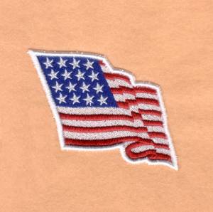 Picture of USA puffy flag Machine Embroidery Design