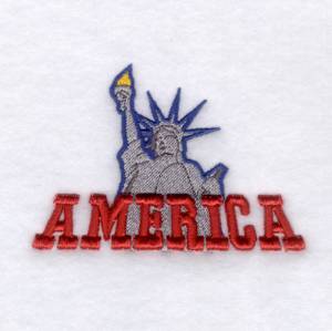 Picture of Statue of Liberty (Puff) Machine Embroidery Design