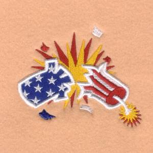 Picture of Fire Cracker Puffy Machine Embroidery Design