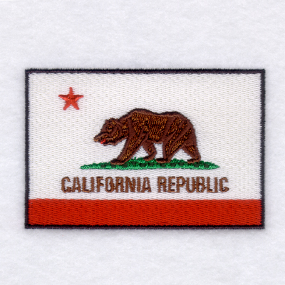 California State Flag Machine Embroidery Design