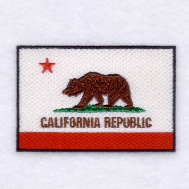 Picture of California State Flag Machine Embroidery Design